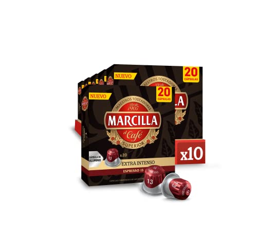 Cápsulas de Café Extra Intenso | Intensidad 13 | 200 Cápsulas Compatibles Nespresso (R)