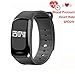 Blood Pressure Bracelet Fitness Tracker - Homestec S4 Smart Watch with SPO2H Heart Rate Monitor Sleeping Management Pedometer with OLED Touch Screen for Android iOS (Black)