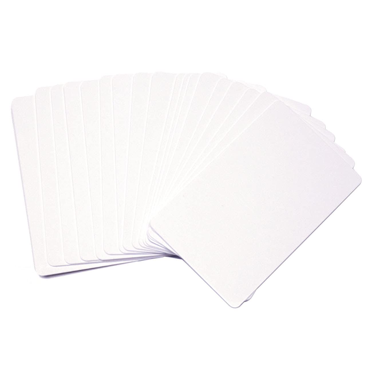 50pcs White PVC Cards Premium Quality Plastic ID Cards Blank Business Cards PVC ID Cards ，for Zebra ID Card Printers, Compatible with All Plastic Card Printers(Credit Card Size)