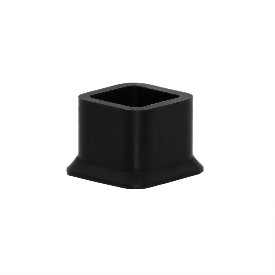 Flyshop 10PCS Black Non-sratch Silicone Chair Leg Caps Floor Protectors Square Furniture Table Covers, 13/16 Inches x 13/16 Inches, 20mm x 20mm