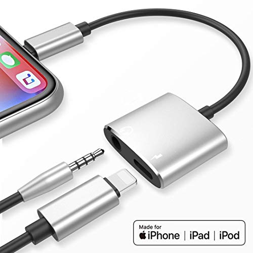 Tenwow Compatible for iPhone Jack Audio Adapter to 3.5 mm Headphone Jack AUX Earphone Cable Accessories Adaptor Replacement for iPhone 7/7 Plus 6/6 Plus Support iOS 11 System or Later