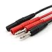 TOTOT 2 PCS Banana Plug to Banana Jack Extend Cable Test Lead Wire Cable Set 15A 1M