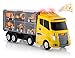 Advanced Play Construction Set car Carrier Truck Toys for Boys and Girls Includes 12 Slots and 6 Mini Construction Trucks for Kids and Toddlers Ages 3+