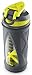 ZULU Turbo Glass Shaker Bottle with Silicone Sleeve, 20 oz, Grey/Green