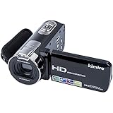 Digital Camera Camcorders Kimire HD Recorder 1080P 24 MP 16X Powerful Digital Zoom Video Camcorder 2.7 Inch LCD Stabilization With 270 Degree Rotation Screen Camera Bag Lithium Battery(312P-Black)