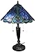 Amora Lighting AM1102TL16 BLUE Tiffany Style Table Lamp 24 In