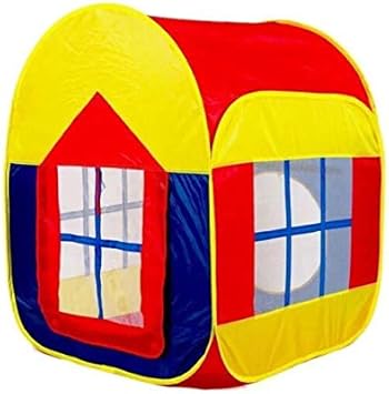 Amazon 子供用折りたたみテントプレイハウスおもちゃの家屋内および屋外二重扉赤黄青テント Litian テント本体
