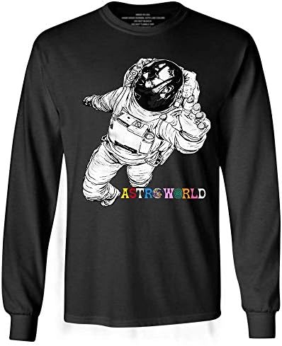 TopVip Inspired Tees Astroworld Astronaut Space Music Astronomy Greeting Long Sleeve Tshirt