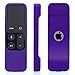AKWOX Protective Case for Apple TV 4K / 4th 5th Gen Remote - Light Weight [Anti Slip] Shock Proof Silicone Cover with Lanyard (Navy) -not for Series 6th Gen 2021