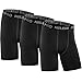 Neleus Men's 3 Pack Performance Compression Shorts,146,Black,L,EUR XL