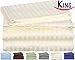 King Striped Bed-Sheet-Set Ivory - Brushed Velvety Microfiber -Luxurious, Comfortable, Breathable, Soft and Extremely Durable - Wrinkle, Fade and Stain Resistant - Hotel Quality by Utopia Bedding (King, Ivory)