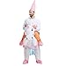 NEWBEA Inflatable Unicorn Costume,Dinosaur T-rex Halloween Fancy Dress Costumes for Adult Child,Standard Size