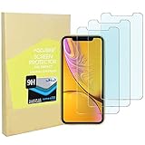 Screen Protector Japan Tempered Glass for iPhone XR[Anti Blue Light] Anti-Glare Protective Screen Film Shield Cover Saver iPhone XR[3D Touch][3pack] 2.5d/Full Coverage/Case Friendly/Focuses