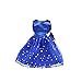 Tinksky Fashion Sequins Sleeveless Party Dress for 18 Inch American Girl Dolls (Blue)