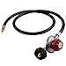 GASPRO 4FT Adjustable 0-5PSI High Pressure Propane Regulator Assembly with CSA Certified LPG Hose for QCC-1/Type-1 Tank and 1/4-inch Male Orifice Connector
