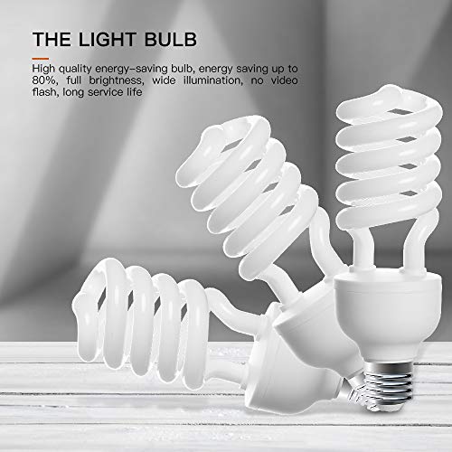 MOUNTDOG 800W Photography Umbrella Continuous Lighting Kit Photo Portrait Studio Day Light Umbrella Reflector Lights for Camera Shooting