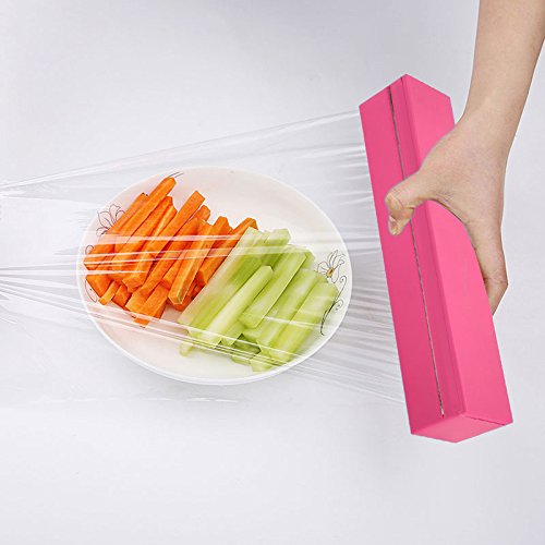 Best Quality - Blocks & Roll Bags - Plastic Food Cling Wrap Dispenser Preservative Film Cutter Kitchen Tool Accessories - by HURA - 1 PCs