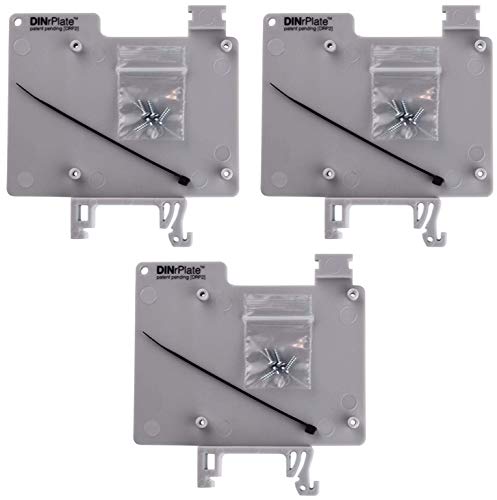 DINrPlate DIN Rail Mount for Raspberry Pi (3-Pack)