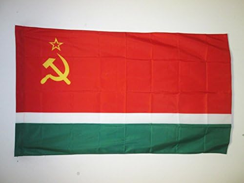 AZ FLAG, Lithuanian Soviet Socialist Republic Flag, 2x3 Ft, Lithuania SSR Banner with Sleeve, 100% Polyester, Fade Resistant