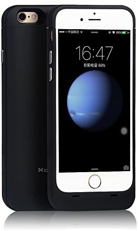 iPhone 6S /6 Plus Battery Case [Bonus-Tempered Glass Screen Protector] - Xcomm 4200mAh External Battery Case Charger Protective Cover for iPhone 6 / 6S Plus (5.5 inch) [Apple MFi Certified] (Black)