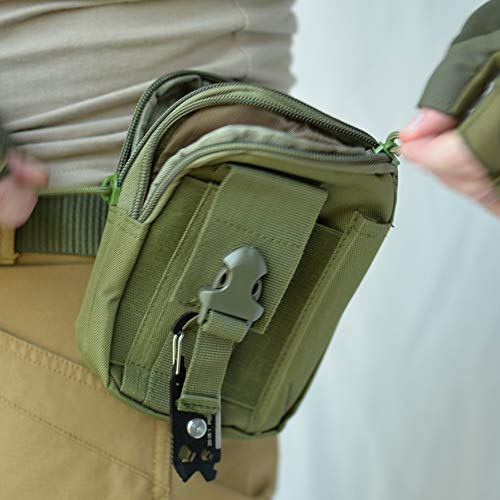 Military Tactical [MESH] Hat Bundle: 20-in-1 Tool, Operator Cap Embroidered Morale Patches (Velcro) Pouch Airsoft/Paintball - [Reptile Camo] - Thumbnail 2