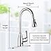 badiJum Touchless Two-Sensor Stainless Steel Kitchen Faucet with Dual Function Pull Down Spray Head, Motion Activated Handles, and Deck Plate, Brushed Nickel PVD