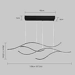 LightInTheBox Modern LED Linear Wave Chandelier