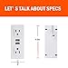 Furniture Recessed Power Strip, Recessed Desk Outlet with USB, In Conference Desk Recessed Power Outlets Socket, Desktop Power Grommet with 6.56ft Power Cord