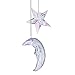Changing Color Mobile Light, Anzome Star & Moon Spiral Spinner Windchime Portable Outdoor Decorative Romantic
