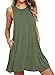 PCEAII HWomen’s Summer Sleeveless Pockets Swing T-shirt Casual Dresses