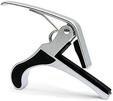 Silver Guitar Capo - for Acoustic Electric &amp; Classical Guitars - Low Fret Buzz - Quick Change