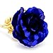 NEW BARLEY 24K Gold Foil Artificial Rose Flower Birthday Gift, Mother Day Gift, Valentine’s Day Gift, Anniversary Gift BLUE