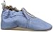 Robeez Girls' Soft Soles with Bow Back Crib Shoe, Peace Out - Chambray, 12-18 Months M US Infant