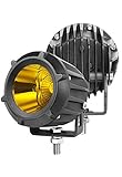 Moso LED 2PCS 50W LED Pods Amber Fog Light Round