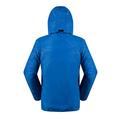Realdo Womens Mens Waterproof Jacket, Lightweight Windbreaker Quick Dry Solid Running Coat + Storage Bag - Thumbnail 2