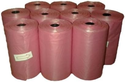 Pets Go Here Poop Bags, Black Blue Pink Dog Waste Bags Earth Friendly Refill (Pink, 500 Bags)