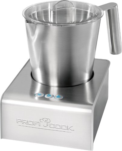 ProfiCook® Milchaufschäumer mit HeiÃ- und Kaltfunktion | Milchaufschäumer elektrisch mit 6 Funktionen | Milchschäumer für div. Milchsorten geeignet | ca. 500ml Schaum | Edelstahlgehäuse | PC-MS 1032