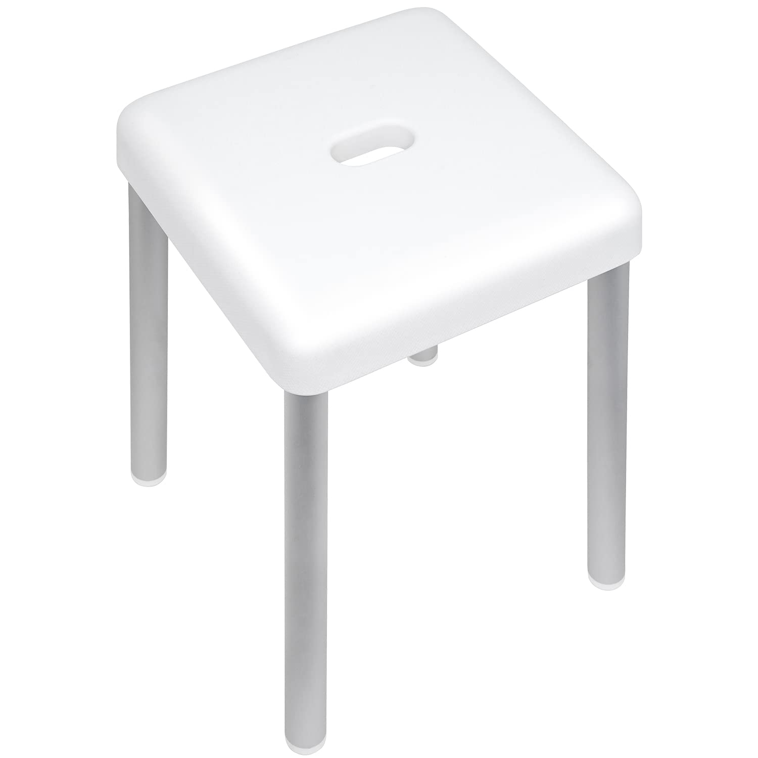 レック DENIM 風呂いす 高さ 40cm アルミ脚 (ホワイト) 防カビ・抗菌剤配合 日本製 B00469商品画像