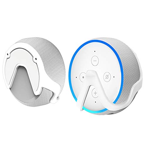 Staron Pro Outlet Hanger Stand Wall Mount Holder for Echo Dot 3rd Generation, A Space-Saving Solution for Smart Home Speakers, Clever Dot Accessories with Cord Arrangement Hide Messy Wires (White)