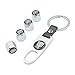 INCART Universal Steel (4pcs) Car Tire Valve Stem Air Caps Cover + (1pcs) Keychain Transformers Autobots Fashion Silver