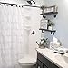 WestWeir White Ruffle Shower Curtain - Farmhouse Cloth Bathroom 72 x 72 Inches Texture Fashion, Double Layer Fabric, not See Through.