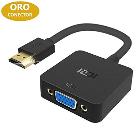 ICZI Adaptador HDMI a VGA, Conversor hdmi vga 1080P de Aluminio ...