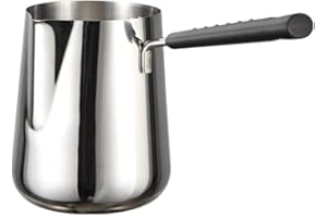 Elvaesther Milk Warmer, Stainless Steel Pan With Scale, Chocolate Butter Melting Pot, Frothing Pitcher With Lengthened Heat-i