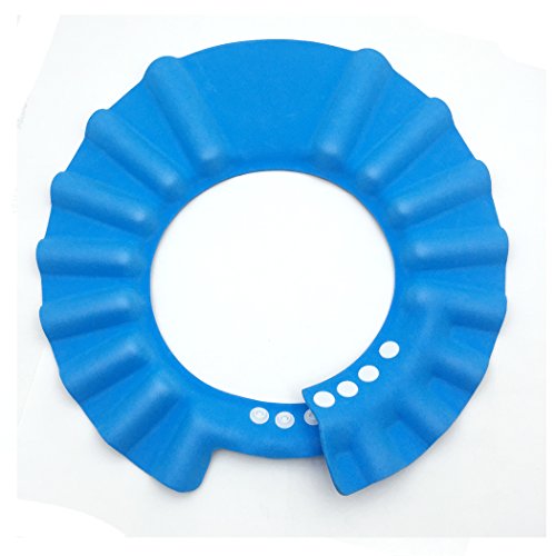 YETOOME Baby Bath Visor and Shower Cap - Safe Shampoo Shower Bathing Protection Bath Cap Soft Adjustable Visor Hat for Children Toddler Baby Kids (Blue)