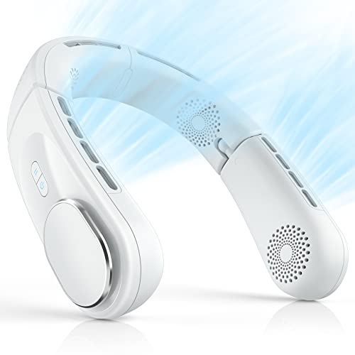 ChillGo Neck Fan - Foldable Portable Bladeless Fan, 5200mAh with Strong Airflow, 4 Vent Cooling for Travel & Outdoor