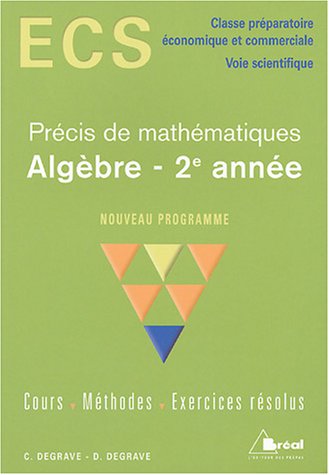 Algèbre, 2e année