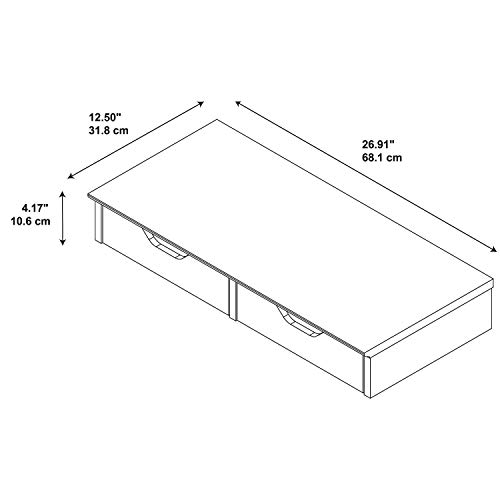 Bush Furniture Key West Desktop Organizer with Drawers, Desk Drawers