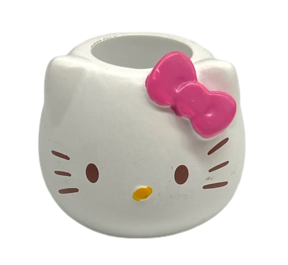Friend Sanrio Hello Kitty Toothbrush Holder, Toothbrush Stand, for Bathroom 1.1 in(H) x 1.4 in(W), Inner Diameter 0.6 in (Small Size),White