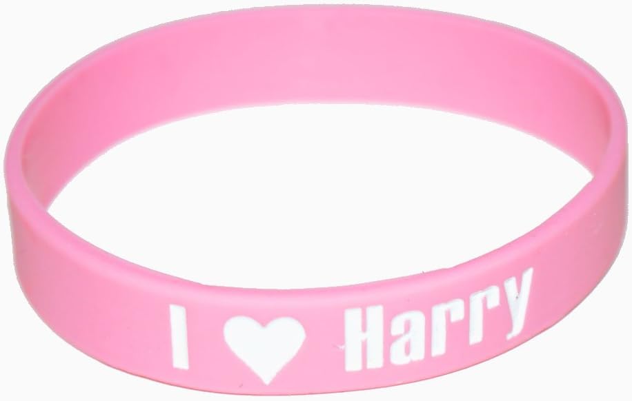 One Direction - I love HARRY silicone wristband (Light Pink)