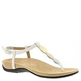 Vionic Lizbeth Womens T-strap Orthotic Sandal White Metallic - 9